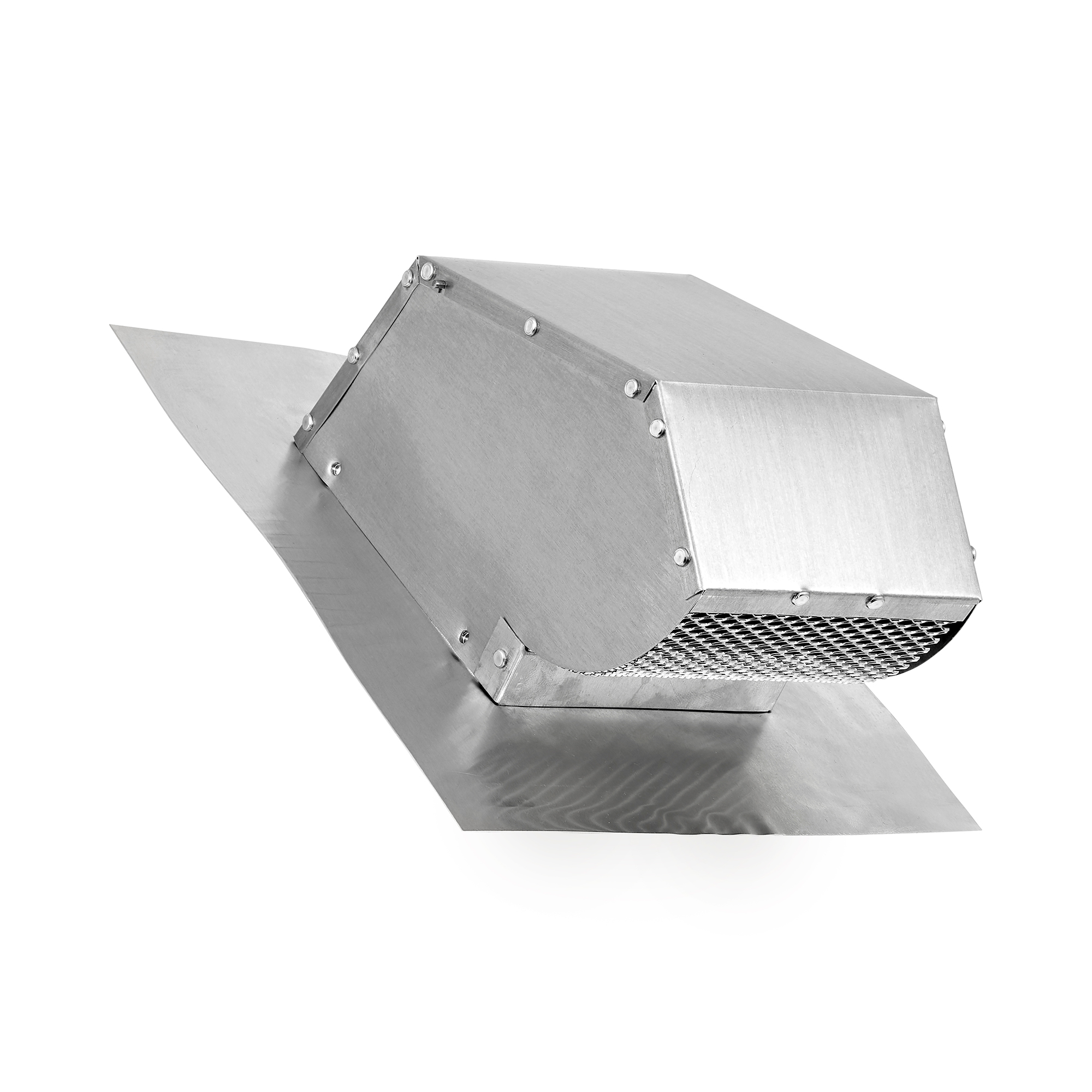 4 inch Aluminum Roof Exhaust Vent - Damper - Screen - 1.75 inch Pipe - Angle