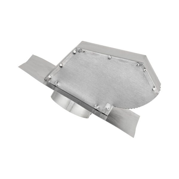 4 inch Aluminum Roof Exhaust Vent - Damper - Screen - 1.75 inch Pipe - Side