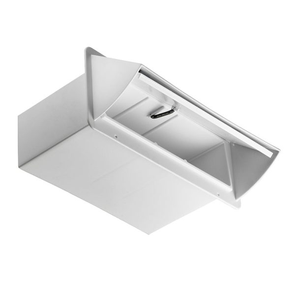 3 1/4" x 10" White Plastic Wall Cap