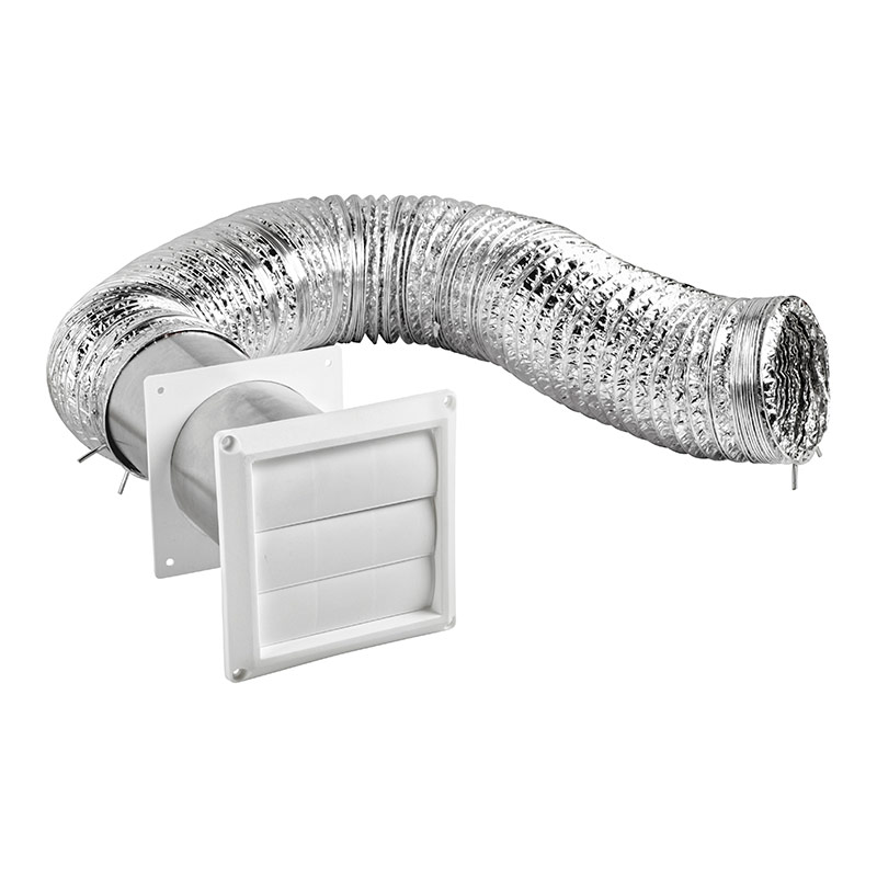 4" x 8' UL 2158A Transition Duct Louvered Vent Kit