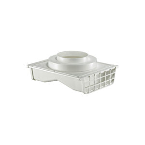 4" or 6" White Plastic Soffit Exhaust Vent - Dual Dampers - Removable Screens - Screen