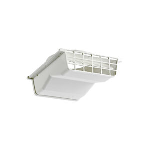 4" or 6" White Plastic Soffit Exhaust Vent - Dual Dampers - Removable Screens - Damper Opened - Screen