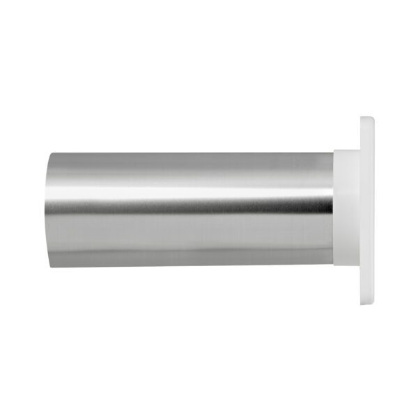 White Plastic Wall Exhaust Louvered Dryer Vent - 11 inch Pipe - Side