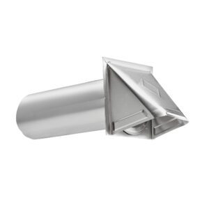 Aluminum Wall Exhaust Hood Dryer Vent - Damper - 11 inch Pipe - Side