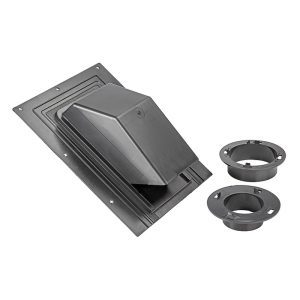 3 inch or 4 inch Black ABS Plastic Roof Exhaust Bath Fan Vent - Damper - Screen - Collars