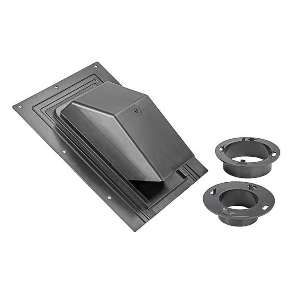 3 inch or 4 inch Black ABS Plastic Roof Exhaust Bath Fan Vent - Damper - Screen - Collars