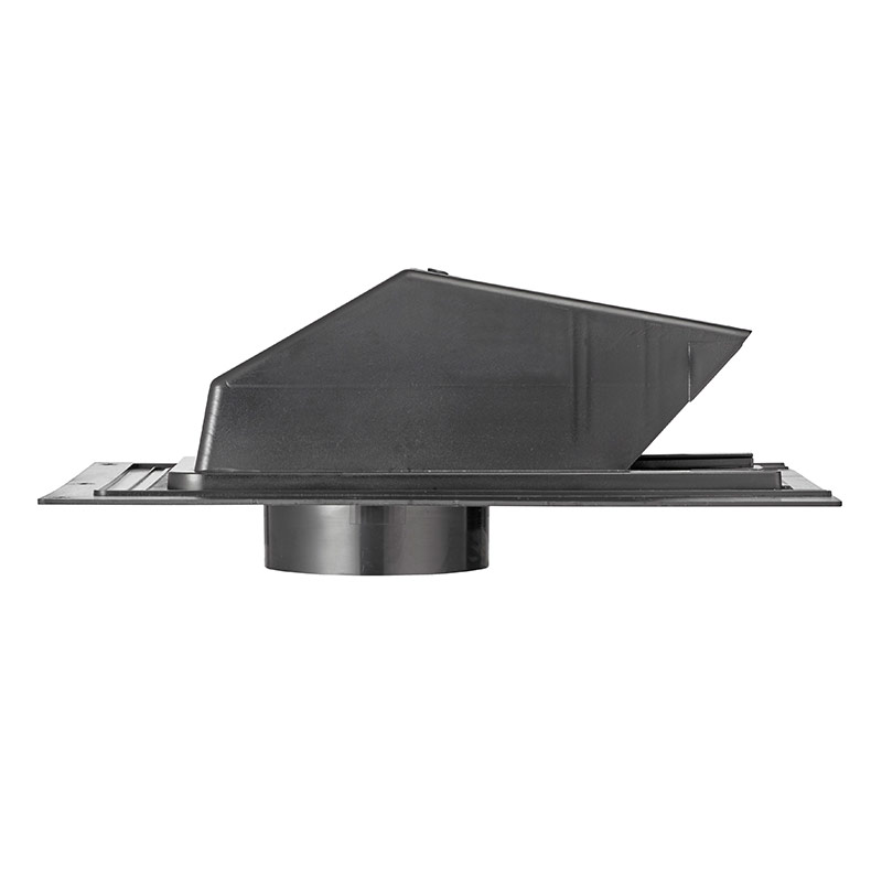 Bath Fan Vent - 4 inch Black Plastic Roof Exhaust Vent #3540RC