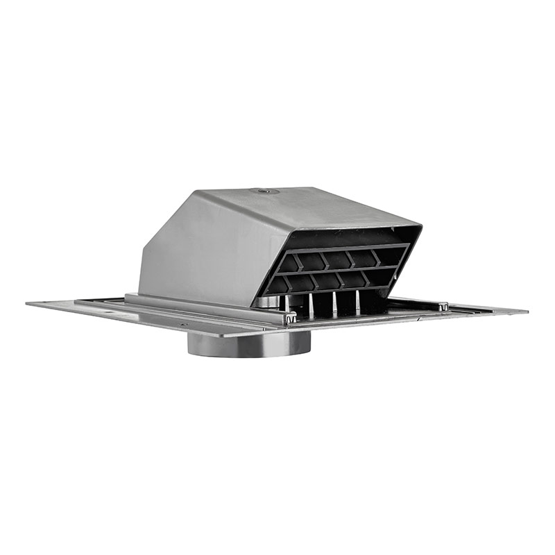 354r_3 3 inch or 4 inch Black ABS Plastic Roof Exhaust Bath Fan Vent - Damper - Screen - Front