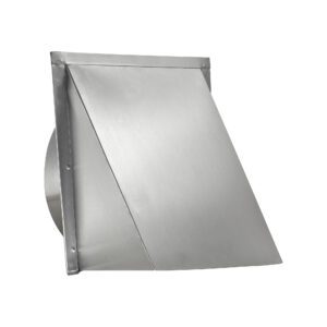 Aluminum Wall Exhaust Hood Exhaust Vent - Spring Damper - 3 inch Pipe - Angle