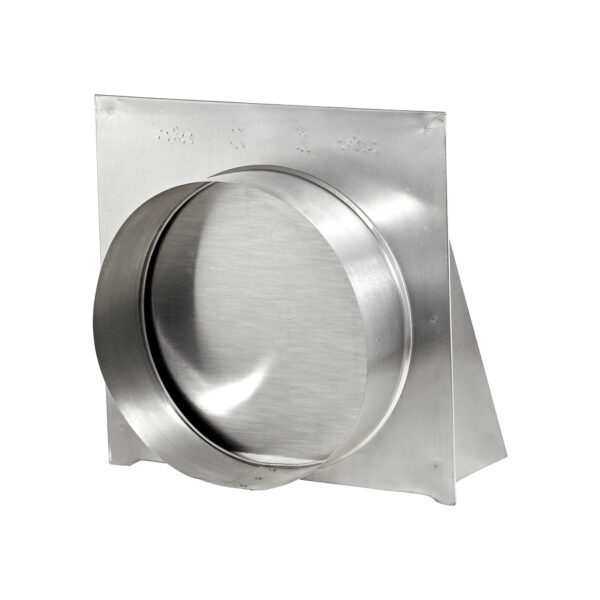 Aluminum Wall Exhaust Hood Exhaust Vent - Spring Damper - 3 inch Pipe - Back