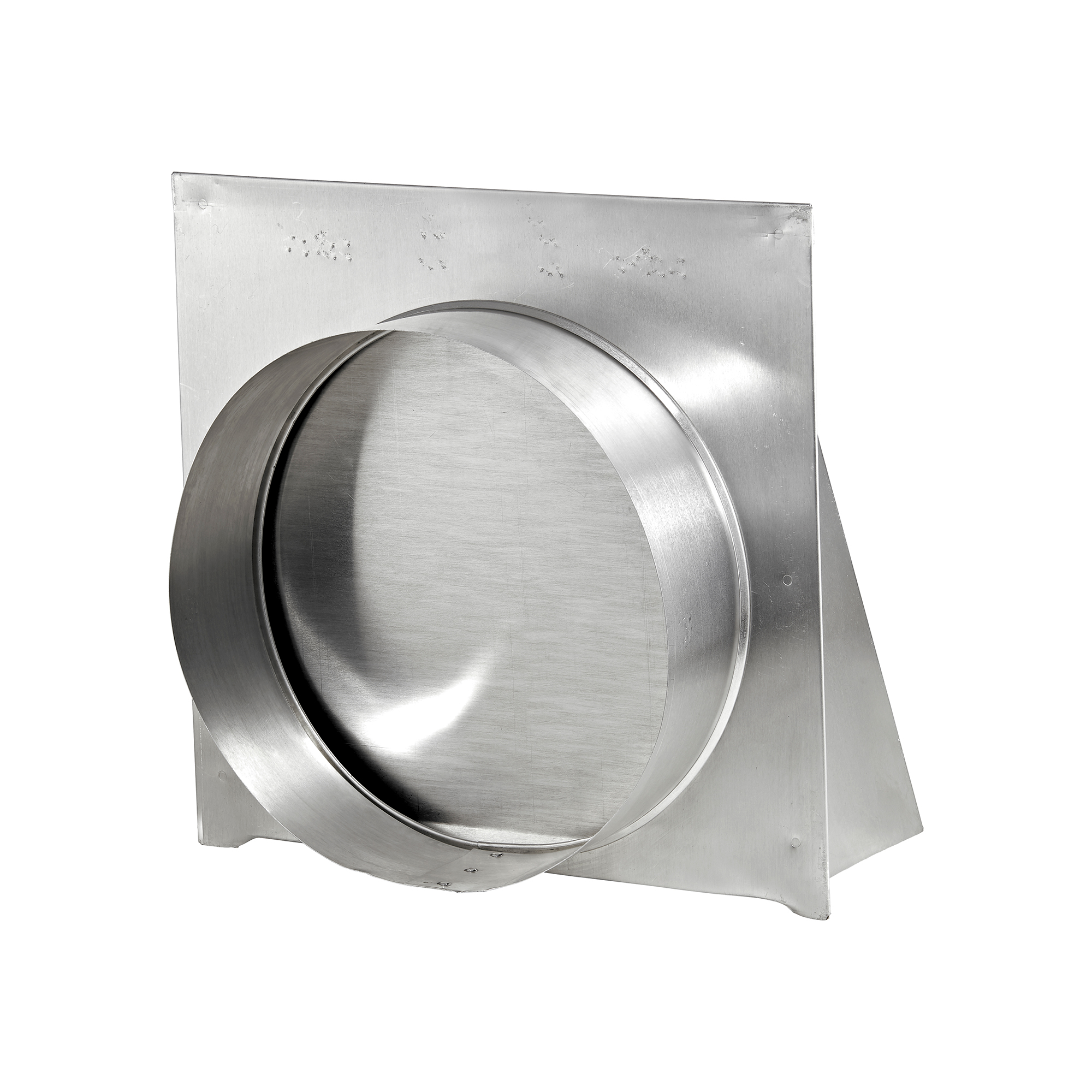 587-04 Aluminum Wall Exhaust Hood Exhaust Vent - Spring Damper - 3 inch Pipe - Back