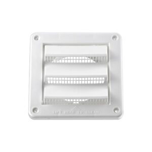 White Plastic Fresh Air Intake Vent (Rain Guard) - Front