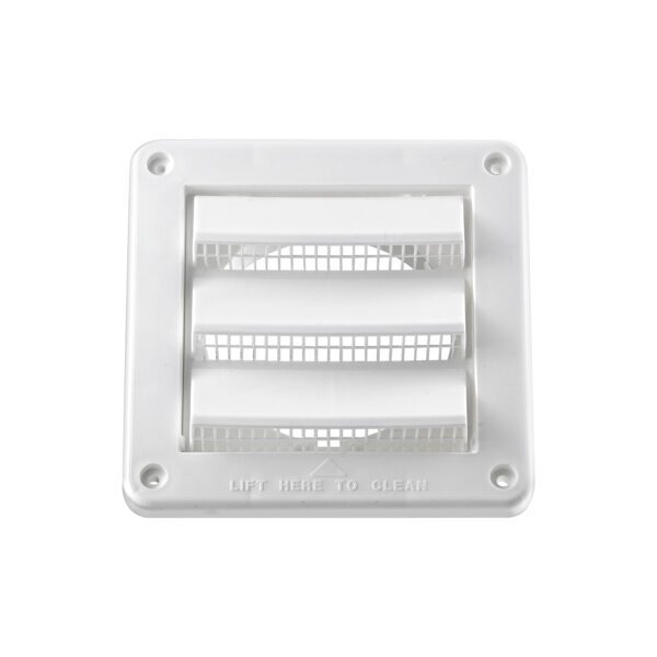 White Plastic Fresh Air Intake Vent (Rain Guard) - Front