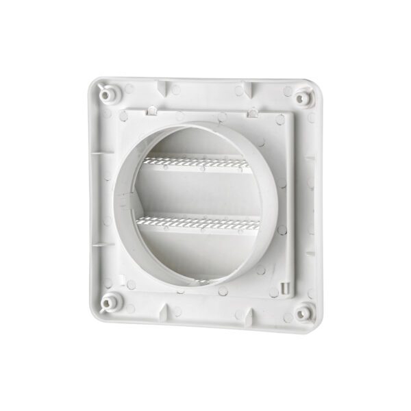 4 inch White Plastic Fresh Air Intake Vent (Rain Guard) - Back