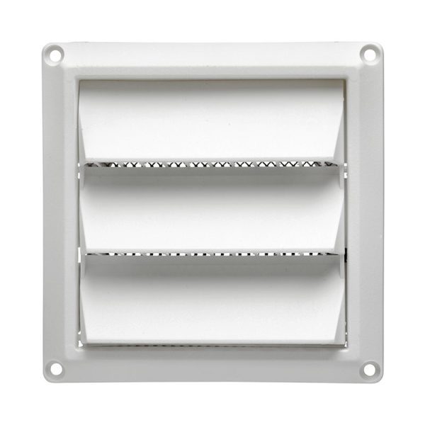 4" White Air Intake Louver Vent