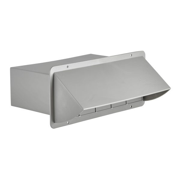 3 1/4" x 10" Gray Plastic Wall Cap Front