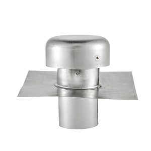 Galvanized Steel Mushroom Roof Vent (No Damper) - Screen - 3 inch Pipe