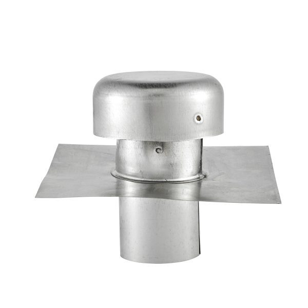Galvanized Steel Mushroom Roof Vent (No Damper) - Screen - 3 inch Pipe