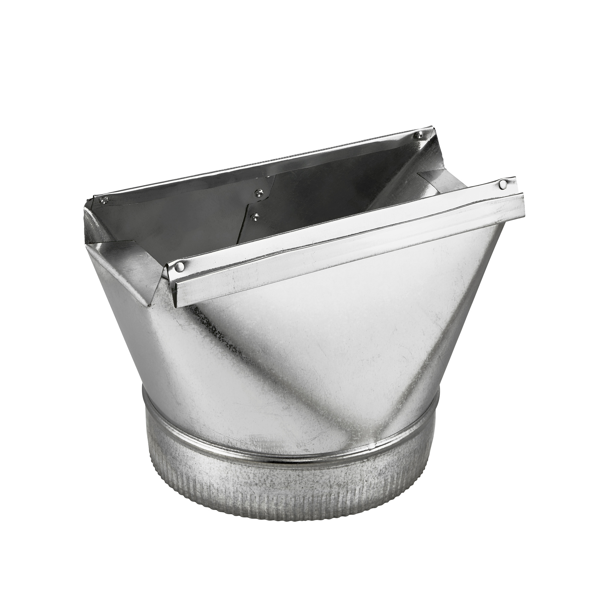 137_3 3 1/4″ x 10″ to 6″ Round – Galvanized Transition