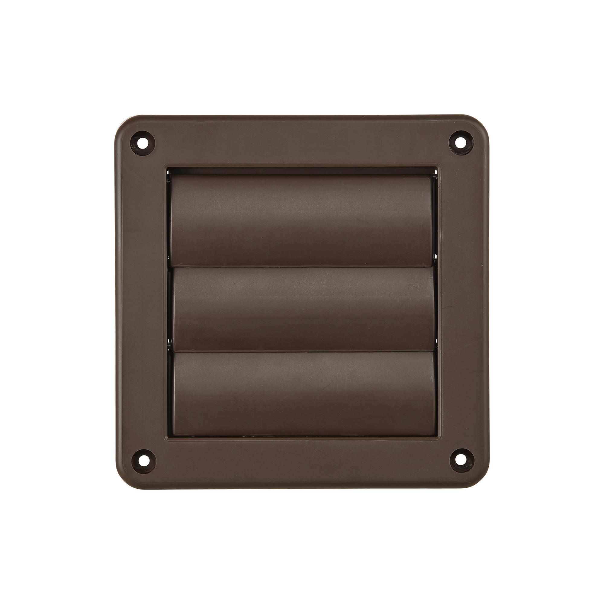 Brown Plastic Wall Exhaust Louvered Dryer Vent - Front