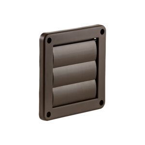 Brown Plastic Wall Exhaust Louvered Dryer Vent - Angle