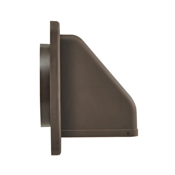 Brown Plastic Wall Exhaust Hood Dryer Vent - Damper - Screen - Side