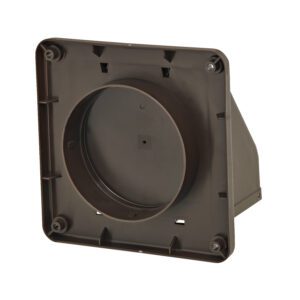Brown Plastic Wall Exhaust Hood Dryer Vent - Damper - Screen - Back