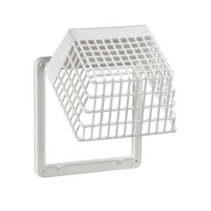White Plastic Universal Hinged Vent Guard - Opened
