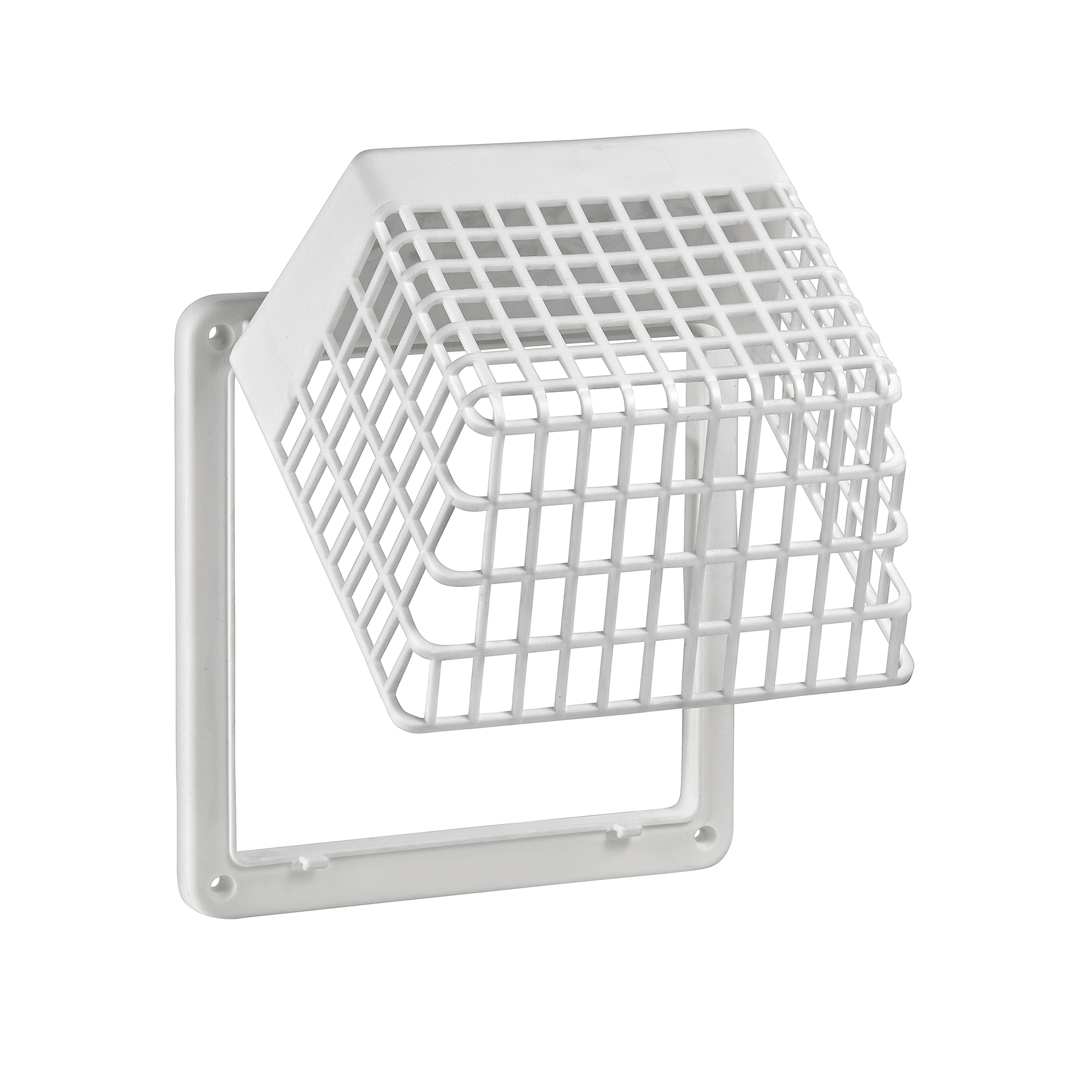 1491WG-01 White Plastic Universal Hinged Vent Guard - Opened