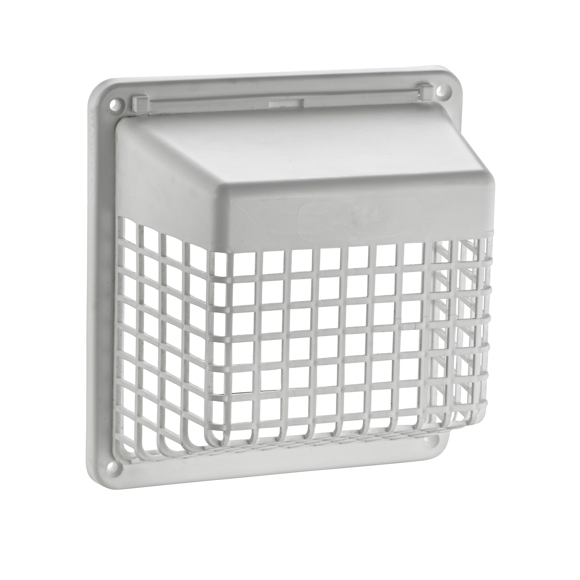 1491WG-02 White Plastic Universal Hinged Vent Guard - Closed