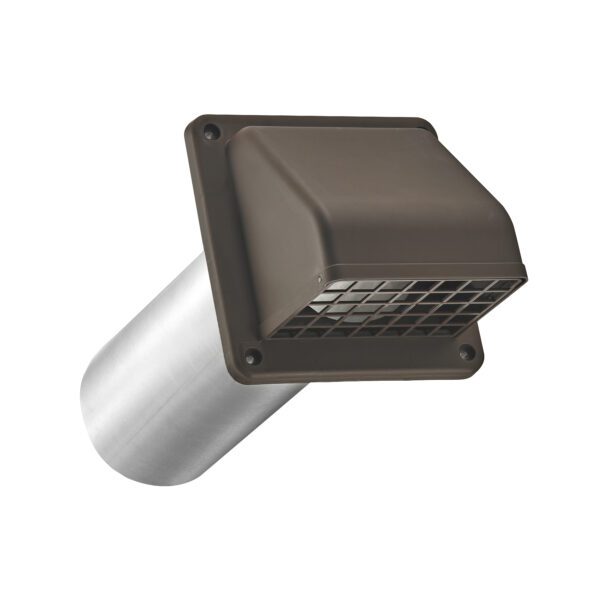 4 inch Wall Exhaust Hood Dryer Vent - 11 inch Pipe - Front Angle