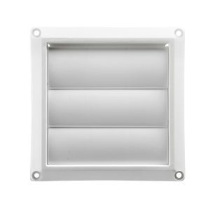 4" White Plastic Louvered Vents