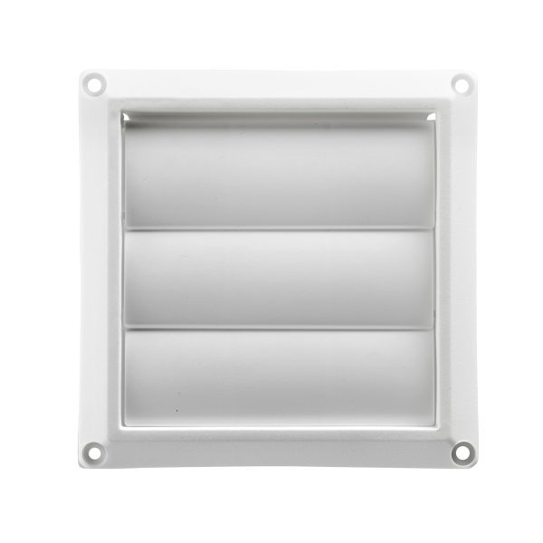 4" White Plastic Louvered Vents