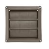 4" Brown Plastic Louvered Vent Front