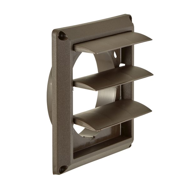 4" Brown Plastic Louvered Vent