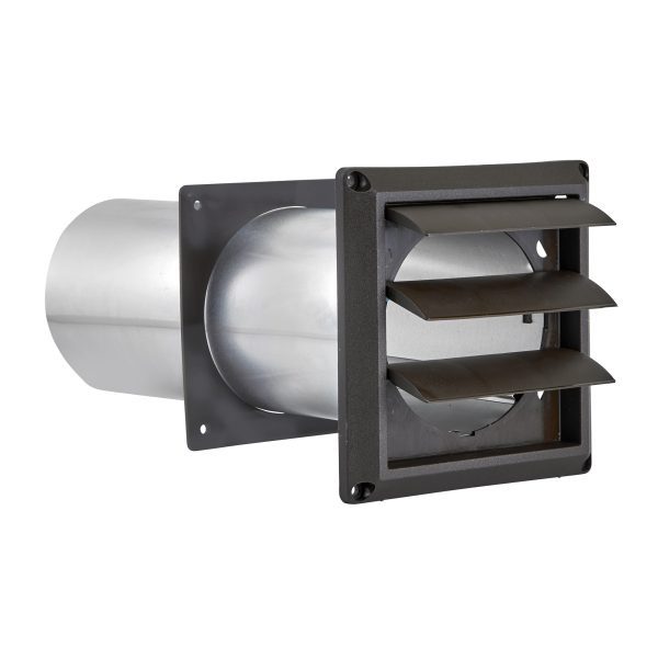 4" Brown Plastic Louvered Vent