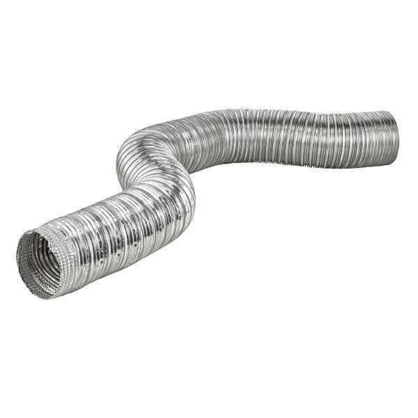 3" x 8' Flexible Aluminum Duct - One End Crimped