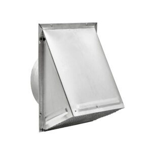 Aluminum Wall Exhaust Hood Bath Fan Vent - Damper - Screen - 3 inch Pipe - Front