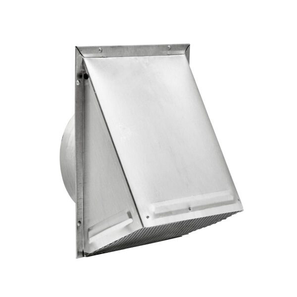 6 inch Wall Exhaust Hood Bath Fan Vent - Damper - Screen - 3 inch Pipe - Front