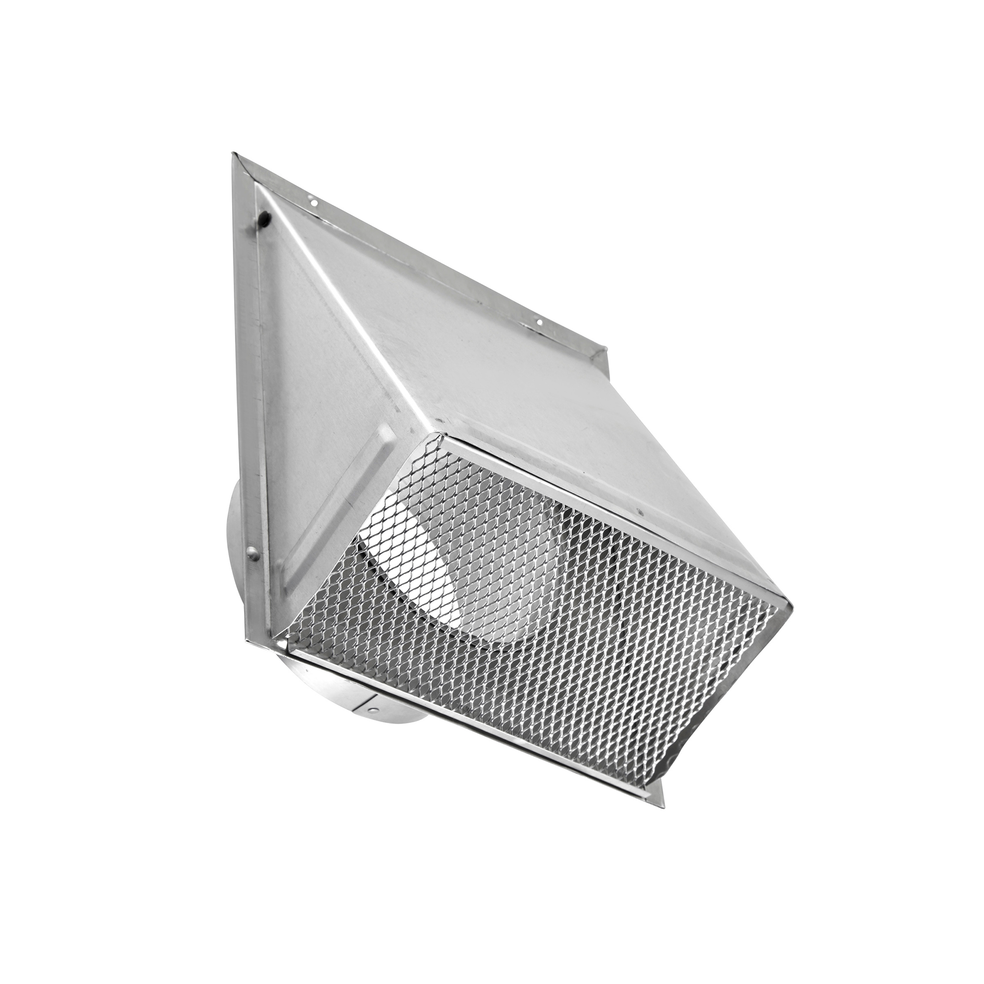 6 inch Wall Exhaust Hood Bath Fan Vent - Damper - Screen - 3 inch Pipe - Open