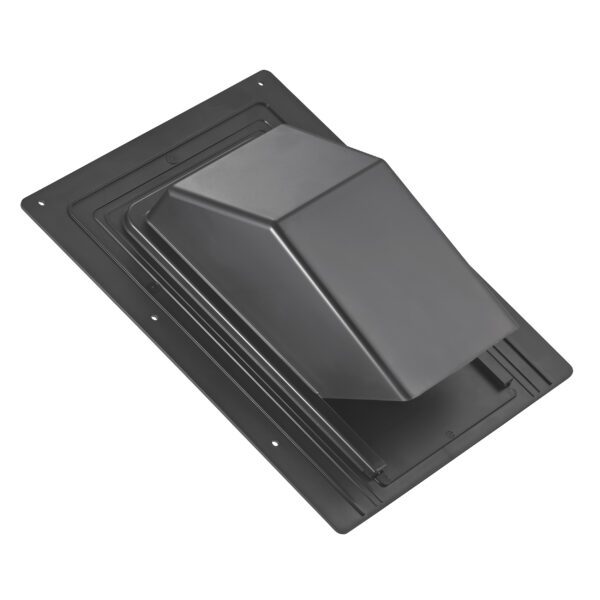 4 inch Black ABS Plastic Exhaust Roof Vent - Damper - Screen - Top