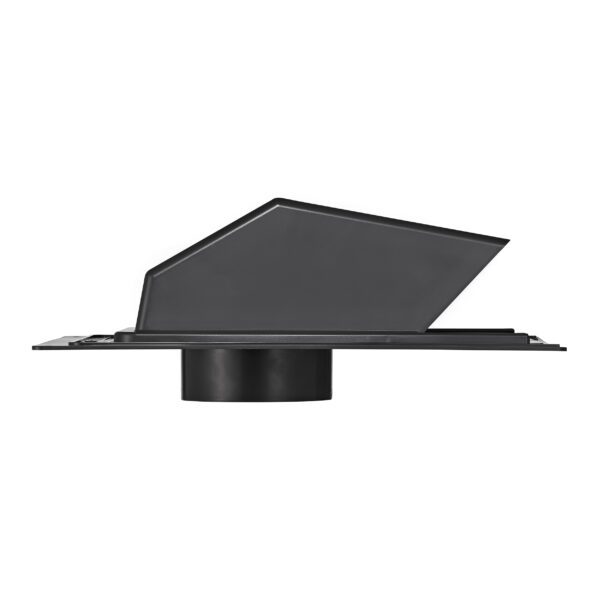 4 inch Black ABS Plastic Exhaust Roof Vent - Damper - Screen - Side