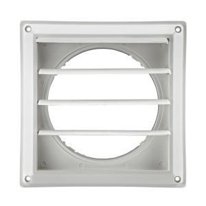 5" White Plastic Louvered Vent 361W