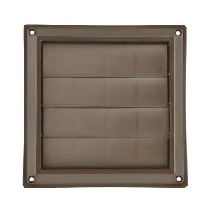 6" Brown Plastic Louvered Vent Front 361B