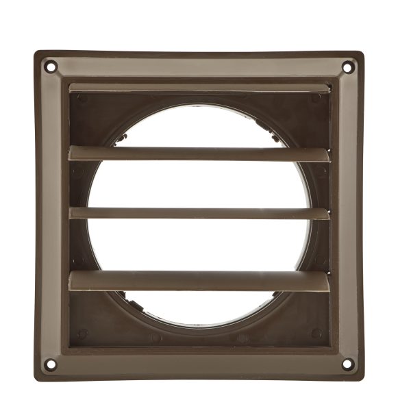6" Brown Plastic Louvered Vent Manufacturer 361B