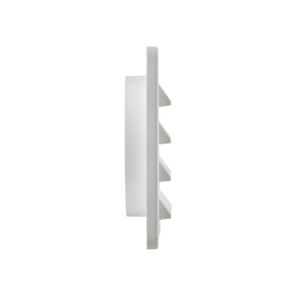 6 inch White Plastic Fresh Air Intake Vent (Rain Guard) - Removable Screen - Side