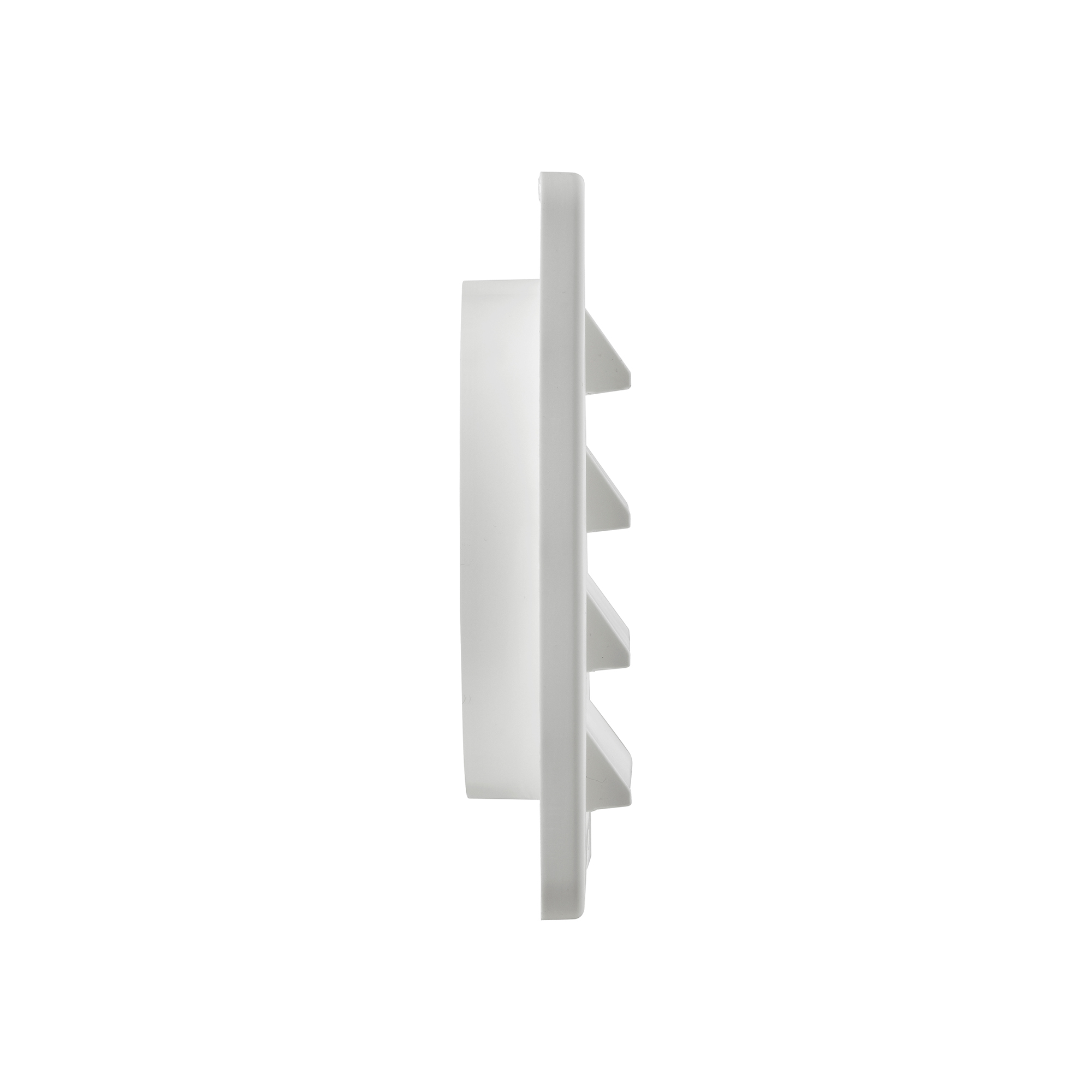 6 inch White Plastic Fresh Air Intake Vent (Rain Guard) - Removable Screen - Side