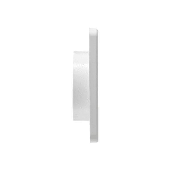 White Plastic Wall Exhaust Louvered Dryer Vent - Side