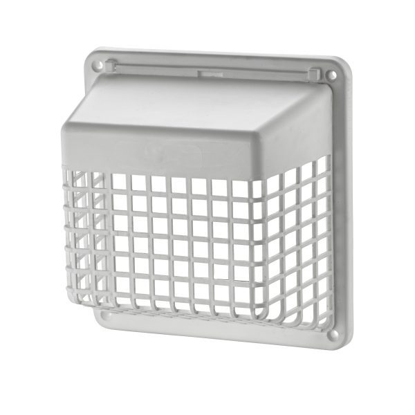 White Plastic Universal Hinged Vent Guard 1491WG