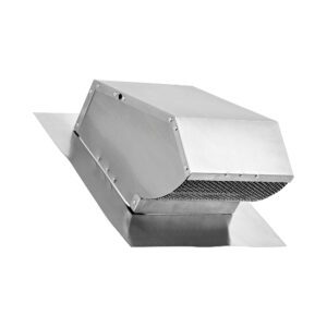 Aluminum Roof Exhaust Vent - Damper - Screen - Flush Mount - Angle